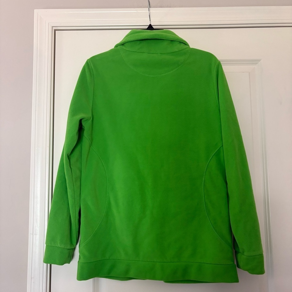 Adidas Women's Hiking Bright Green Zip Up Soft Fleece - Picture 4 of 10